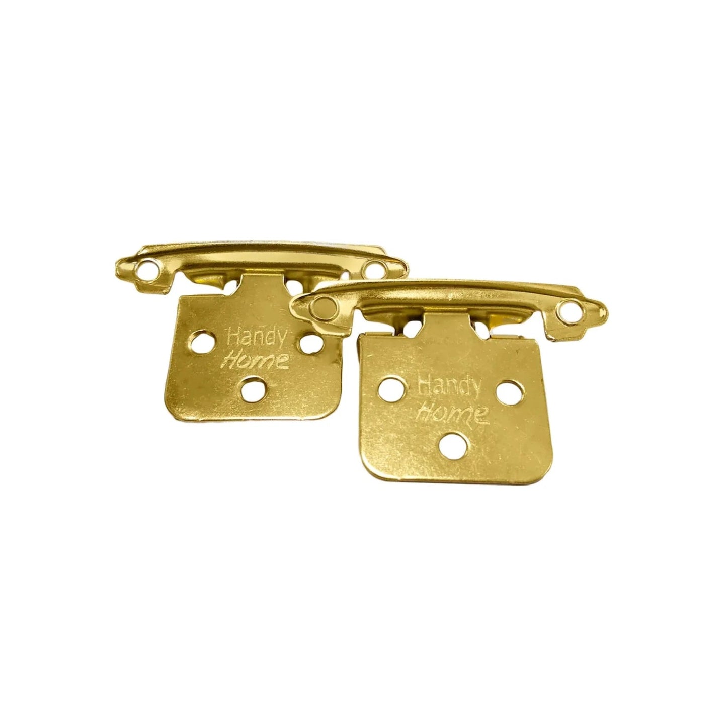 Bisagras de parche Handy Home latón brillante para puertas de gabinetes