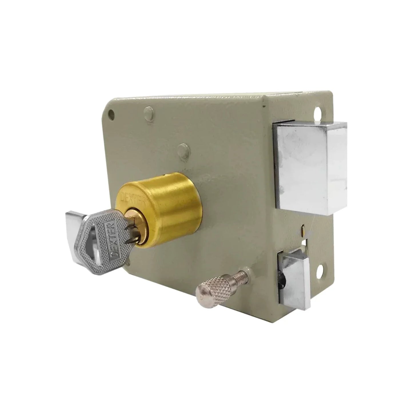 Cerradura/Chapa sobreponer derecha niquelada Dexter 6760