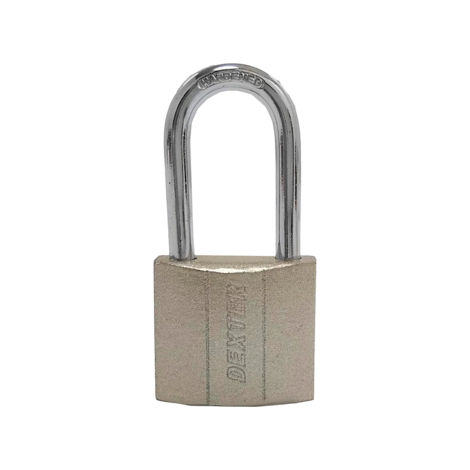 Candado de seguridad Dexter 30mm, cuerpo plata y grillete de acero endurecido