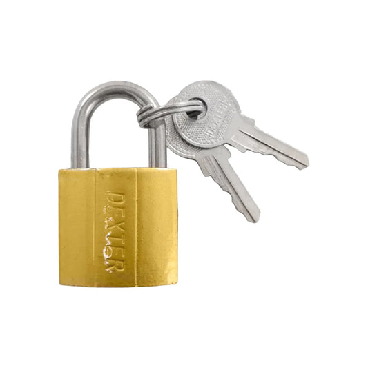 Candado 25 mm gancho corto dorado Dexter 16910