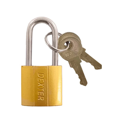 Candado 25 mm gancho largo dorado Dexter 16915