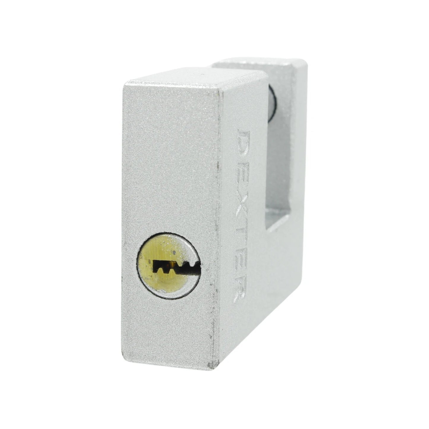 Candado de seguridad monoblock plata Dexter para cortinas y persianas