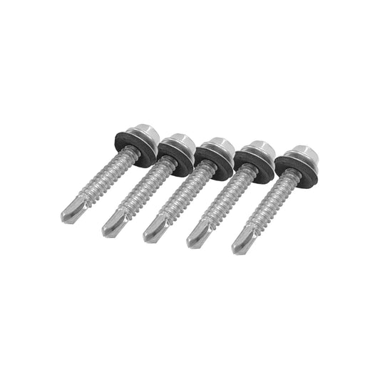 Tornillo punta de broca autoperforante cabeza hexagonal metálico con arandela para metal