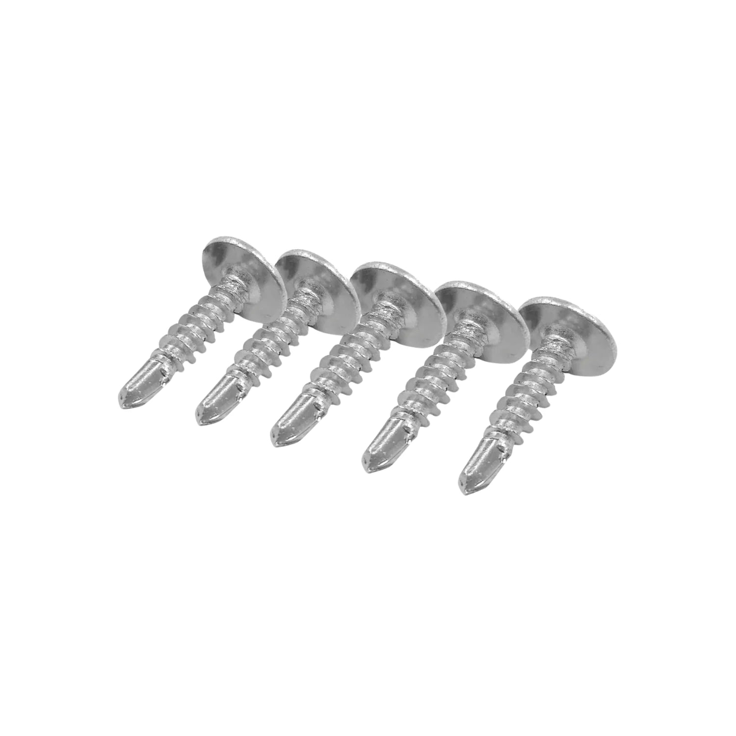Tornillos autoperforantes Phillips punta de broca cabeza plana plateados para metal y lámina
