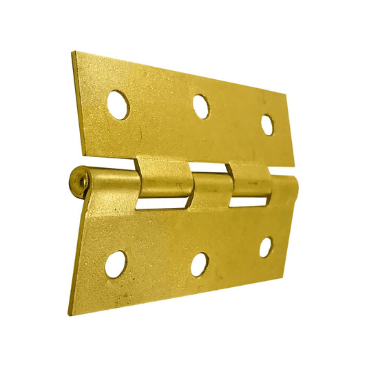 Bisagra de latón brillante con 8 agujeros para tornillos, ideal para puertas o gabinetes