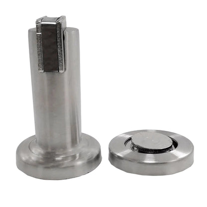Tope magnético de puerta 70mm de acero inoxidable cepillado para instalación en suelo
