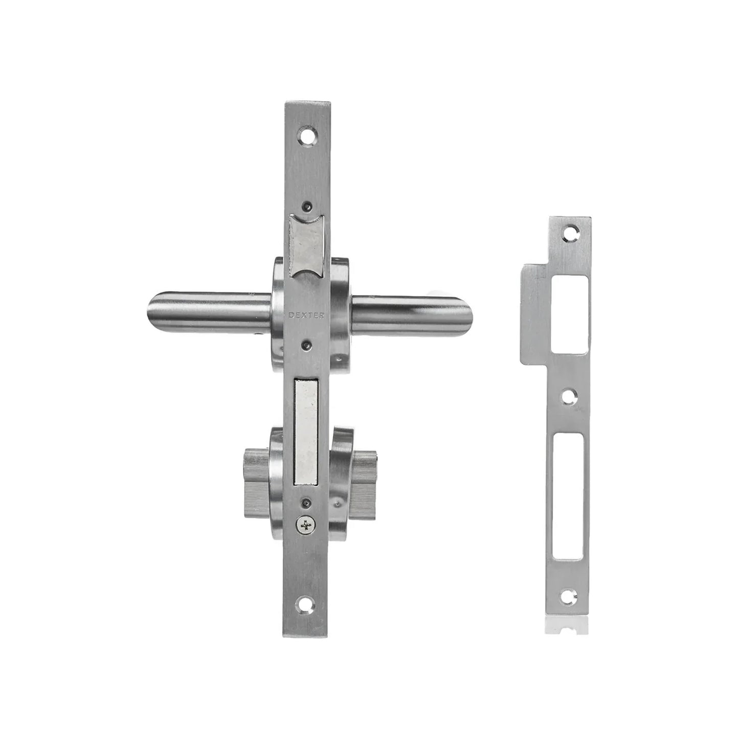 Cerradura/Chapa para recámara de manija cromo mate Dexter 6501 deluxe