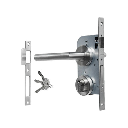 Cerradura/Chapa para recámara de manija cromo mate Dexter 6501 deluxe