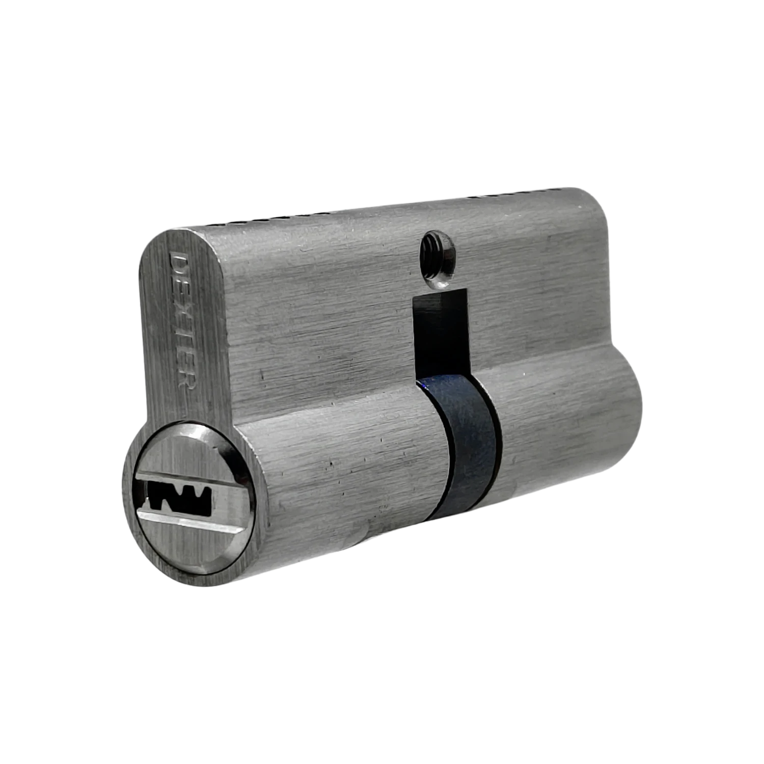 Cilindro de repuesto Dexter 70mm, cerradura de seguridad con acabado metálico satinado