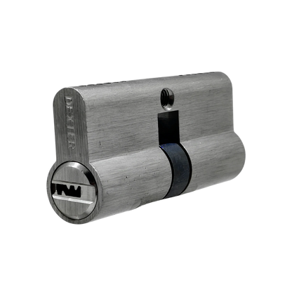 Cilindro de repuesto Dexter 70mm, cerradura de seguridad con acabado metálico satinado