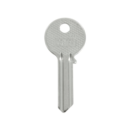 Forja para llave DEXTER DEX-1 niquelada, repuesto metálico para duplicado de llaves.