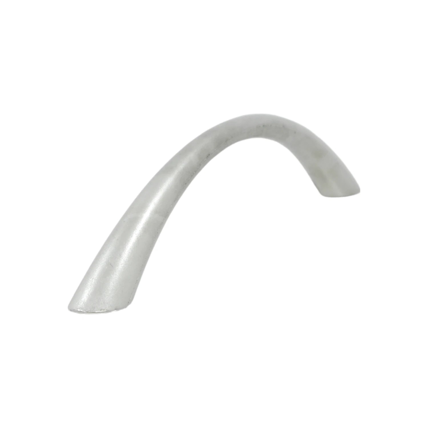 Jaladera curva de mueble en níquel satinado, diseño moderno tipo arco para puertas y cajones