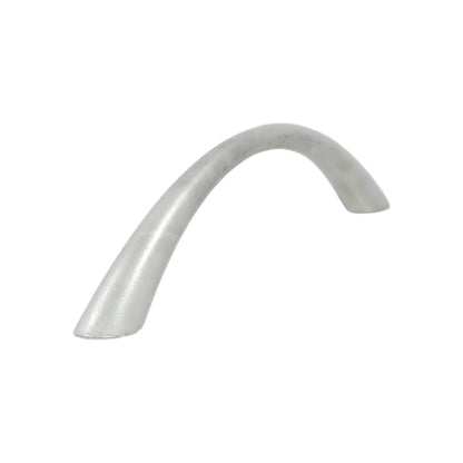 Jaladera curva de mueble en níquel satinado, diseño moderno tipo arco para puertas y cajones