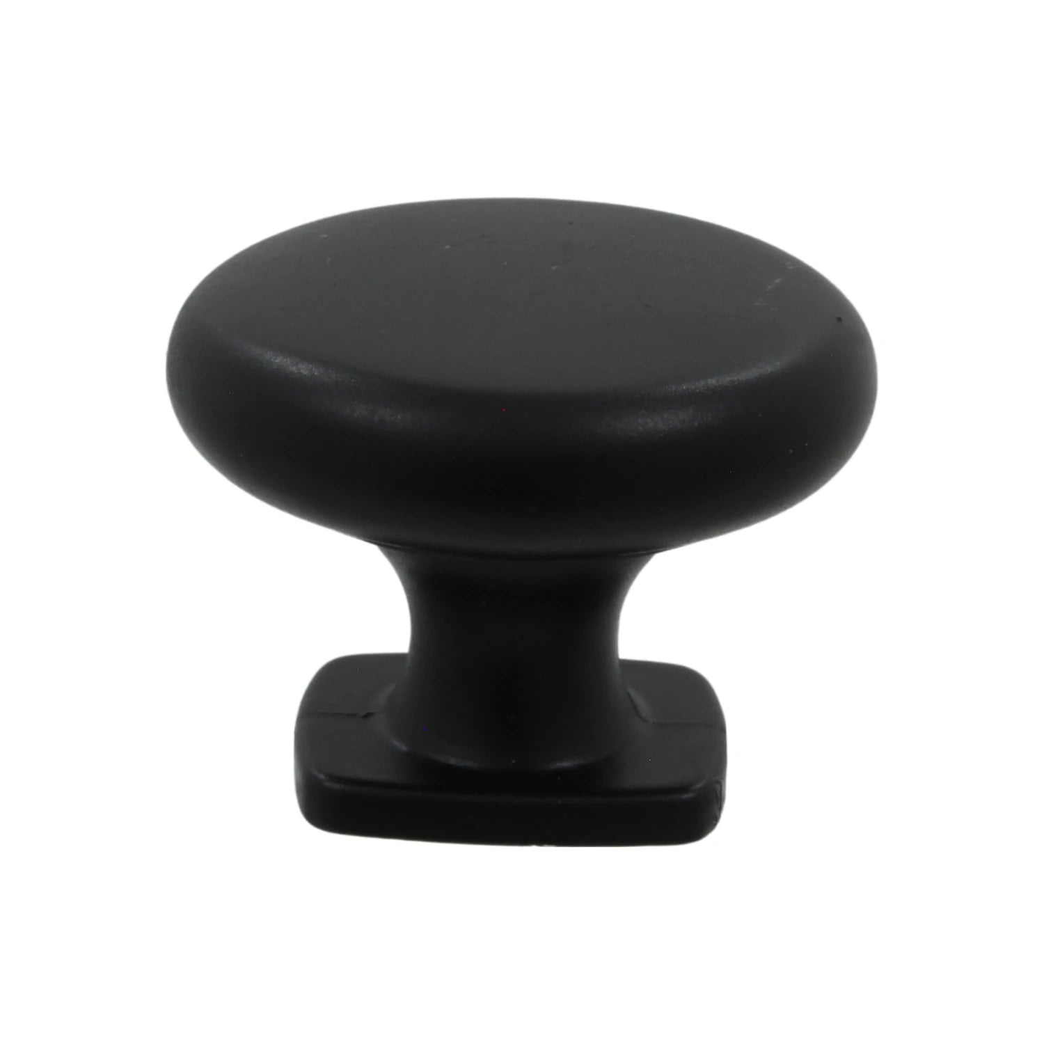 Perilla jaladera ovalada negra Handy Home con base cuadrada para muebles y cajones, acabado mate