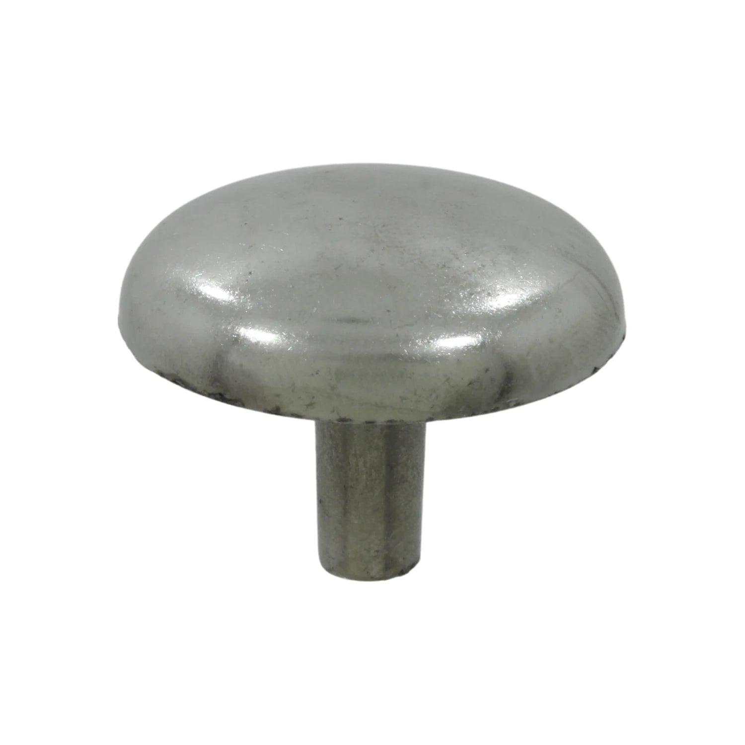 Jaladera botón níquel satinado para gabinete