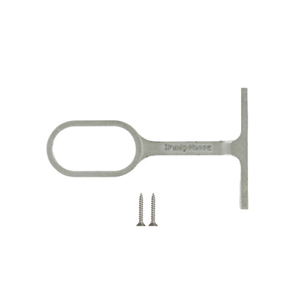 Soporte níquel Handy Home para tubo ovalado con tornillos, herraje de ferretería para barra de armario