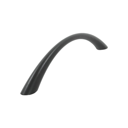 Jaladera curva negra para puertas de gabinetes y cajones, estilo moderno acabado mate