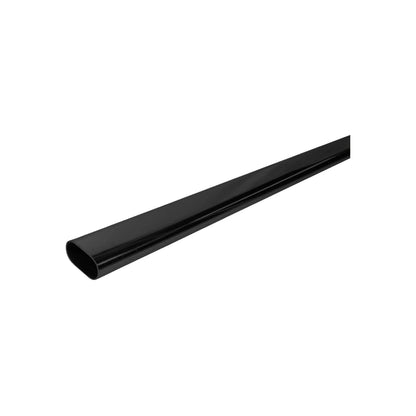 Tubo ovalado negro para closet, barra de guardarropa resistente