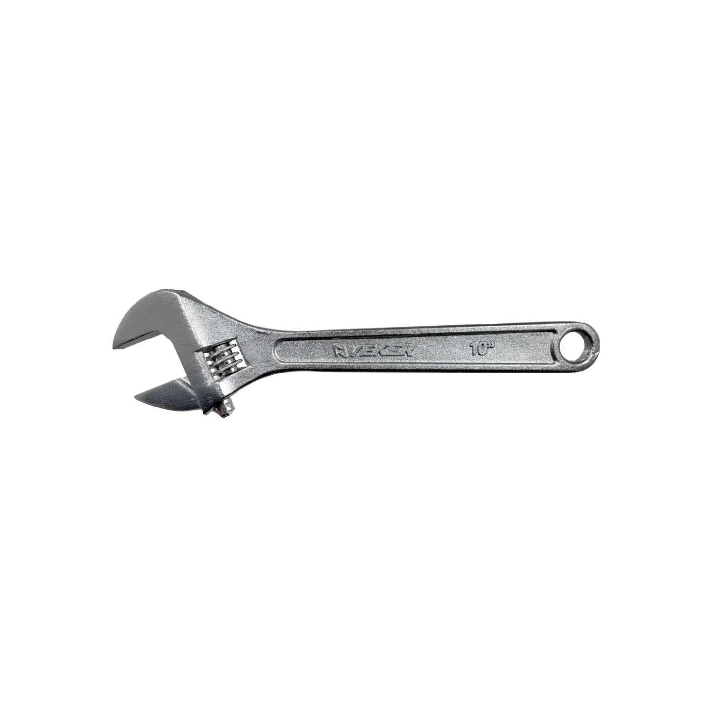 Llave inglesa ajustable 10 pulgadas marca FIVEXER acabado cromado profesional para trabajos de mecánica y taller.