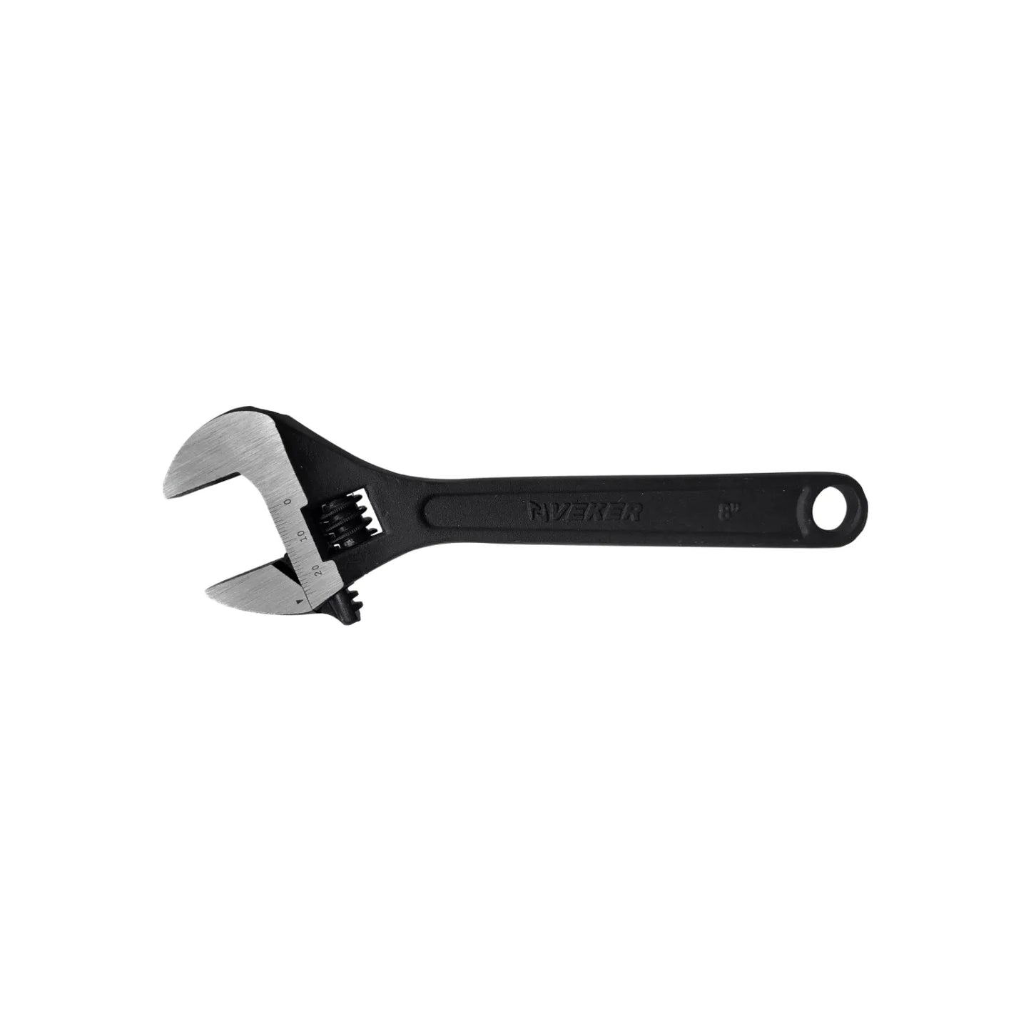 Llave inglesa ajustable 8 pulgadas NVEKER negra con escala de medición milimétrica para mecánica y ferretería