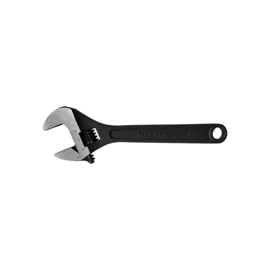 Llave inglesa ajustable 8 pulgadas NVEKER negra con escala de medición milimétrica para mecánica y ferretería