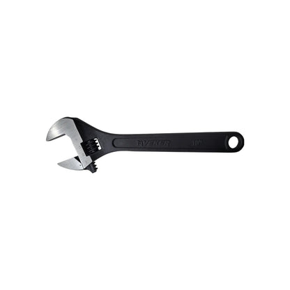 Llave inglesa ajustable Veker 10 pulgadas negra con mandíbula milimétrica para mecánica y ferretería.