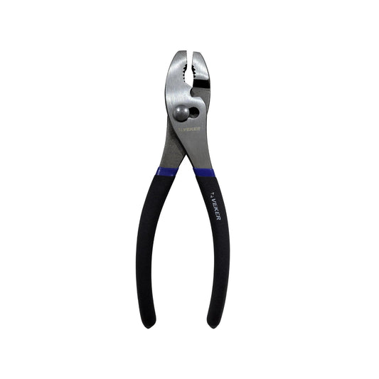 Pinza de chofer Veker con mango ergonómico negro y azul, mordazas ajustables para agarre firme