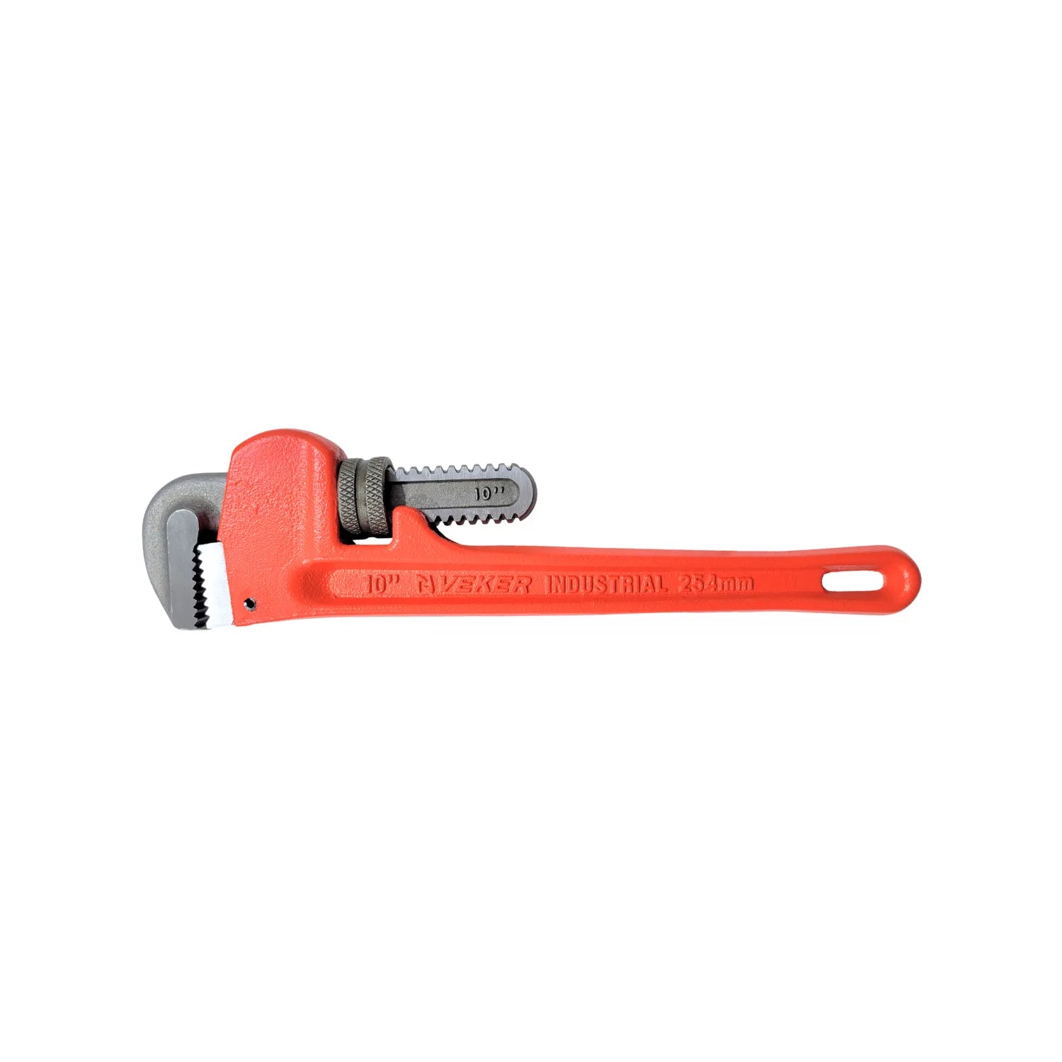 Llave Stilson industrial Veker de 10 pulgadas 254mm con mango rojo para trabajos de plomería