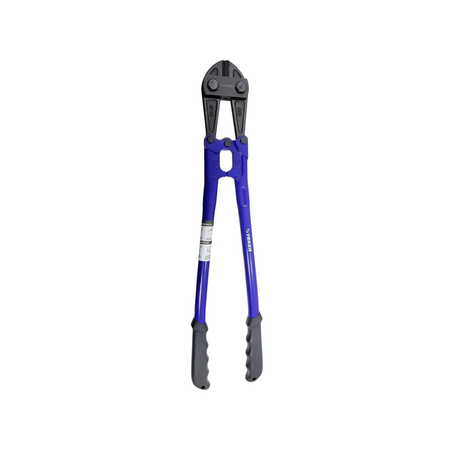 Corta perno Veker azul 24 pulgadas (60 cm) con mandíbulas CR-MO y mangos ergonómicos grises