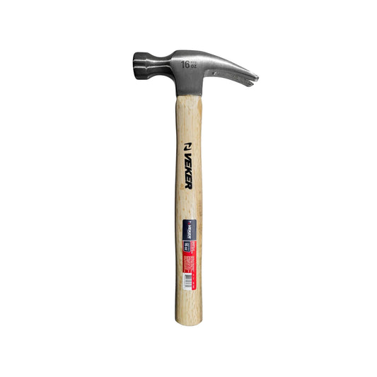 Martillo 16 oz recto cabo de madera pulido Veker 12312