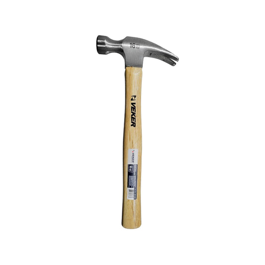 Martillo 16 oz recto cabo de madera semi-pulido Veker 12313