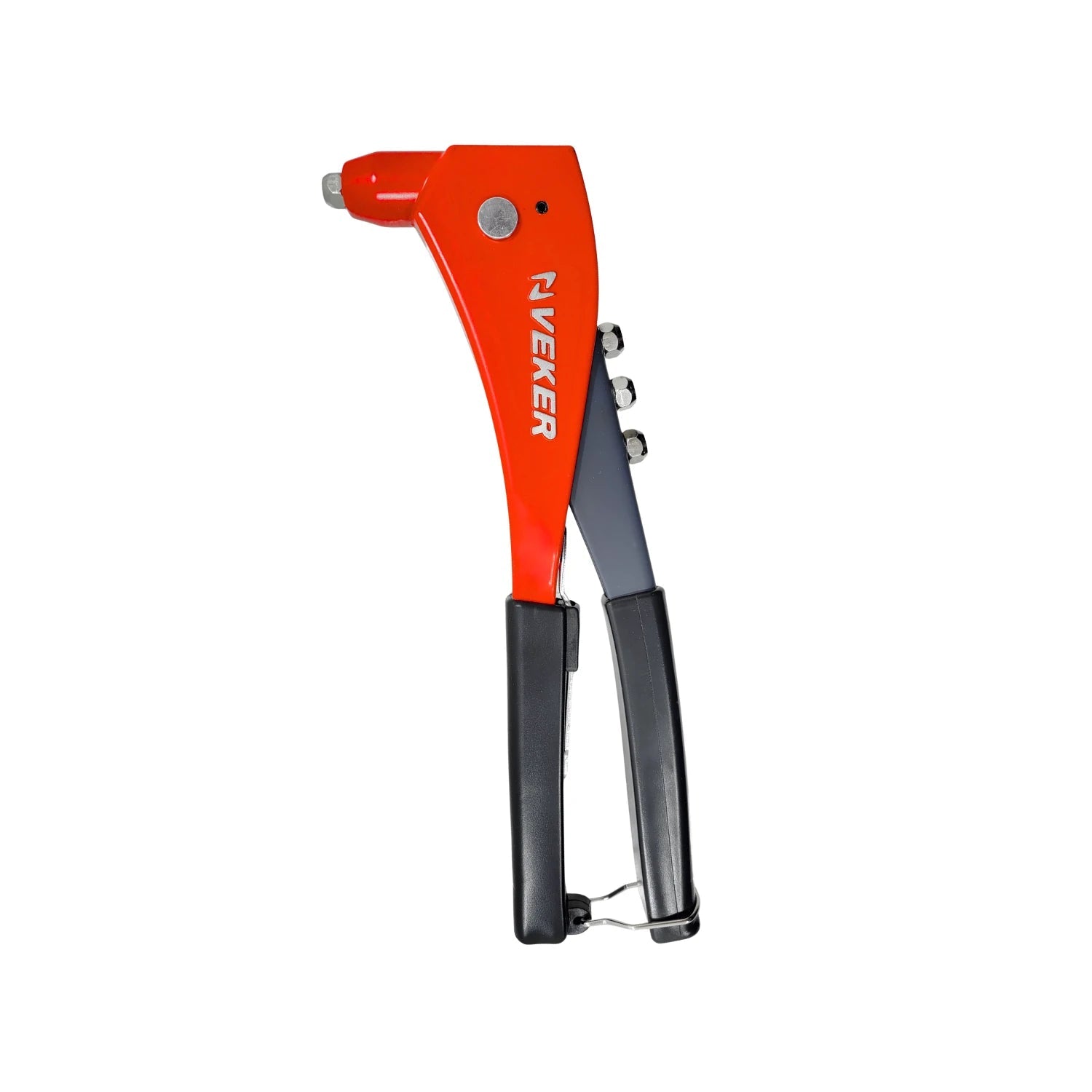 Remachadora manual VEKER naranja y negra 10 pulgadas para fijación de remaches