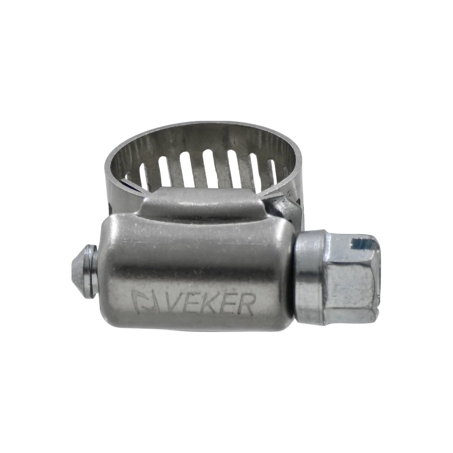 Abrazadera sin fin 5/8" Veker de acero inoxidable, para manguera, tipo rosca