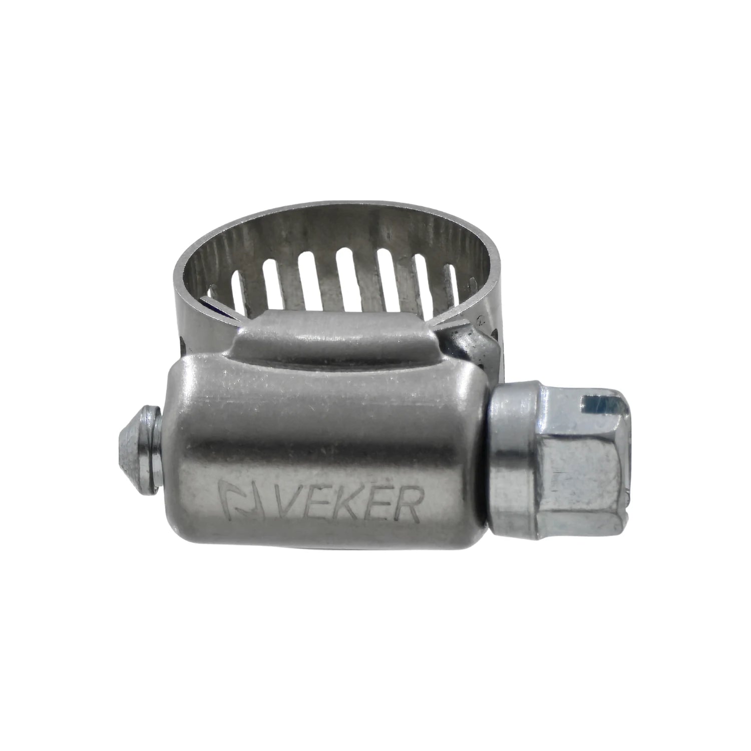 Abrazadera sin fin 5/8" Veker de acero inoxidable, para manguera, tipo rosca