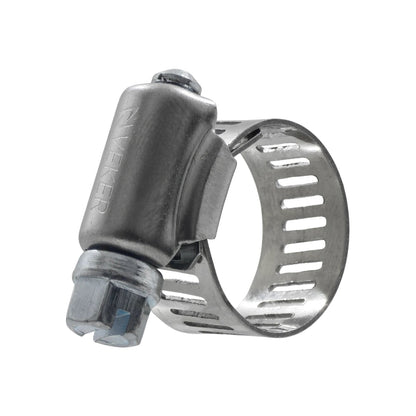 Abrazadera sin fin Veker #6 3/4 pulg. de acero para manguera, con tornillo ajustable, metálica.