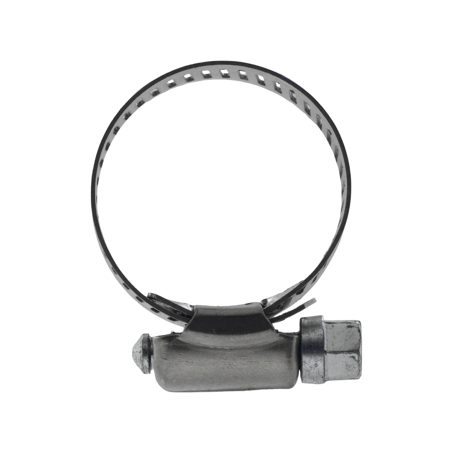 Abrazadera sin fin de acero con tornillo de ajuste para mangueras y tubos de 1 1/4"