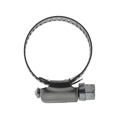 Abrazadera sin fin de acero con tornillo de ajuste para mangueras y tubos de 1 1/4"