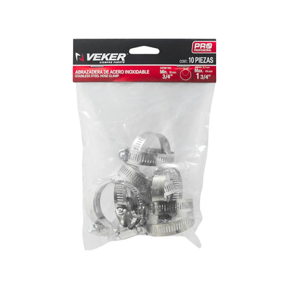 Abrazadera sin fin #20 1 3/4" 10 piezas Veker 12591