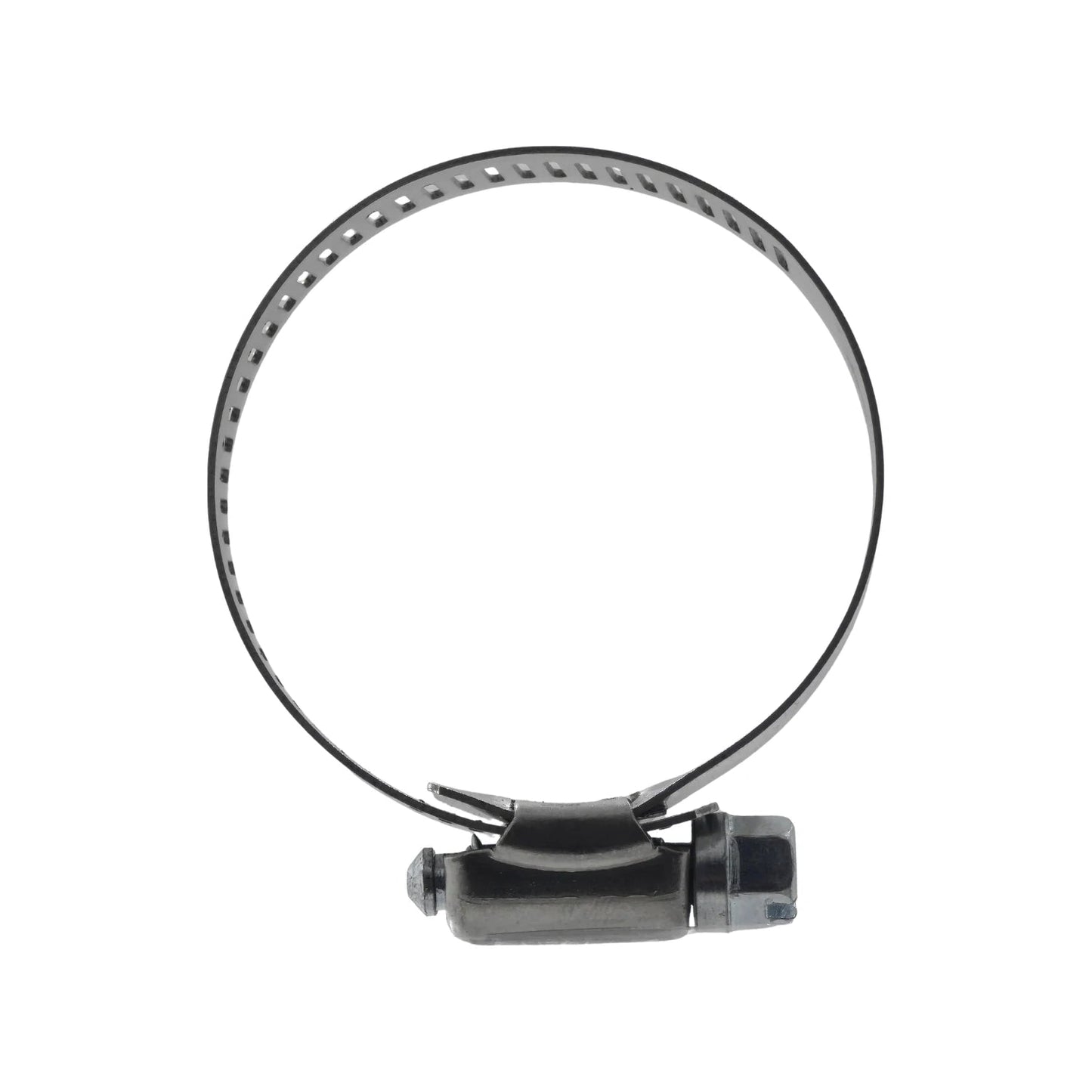 Abrazadera sin fin metálica para mangueras, banda perforada con tornillo hexagonal, sujetador ajustable.