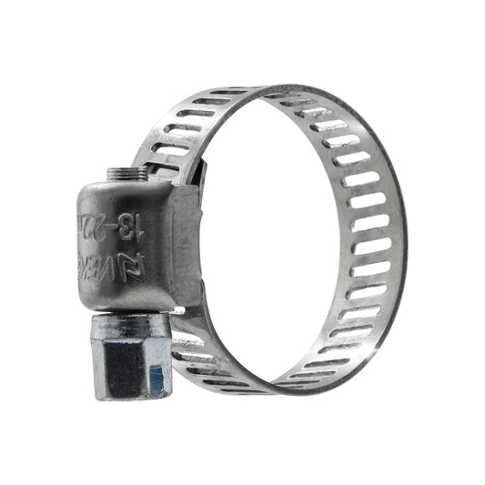 Abrazadera sin fin Veker de acero inoxidable ajustable para mangueras, tamaño mini 7/8 pulgadas