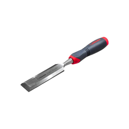 Formón Veker 1 1/4" (31.7mm) para madera con mango ergonómico comfort rojo y gris, herramienta manual
