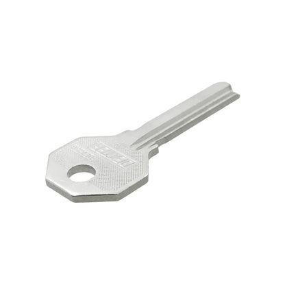 Llave en bruto Dexter de metal plateado con cabeza hexagonal para duplicados de cerrajería profesional