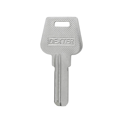 Llave en bruto Dexter plateada para duplicado de cerraduras residenciales y cilindros de seguridad