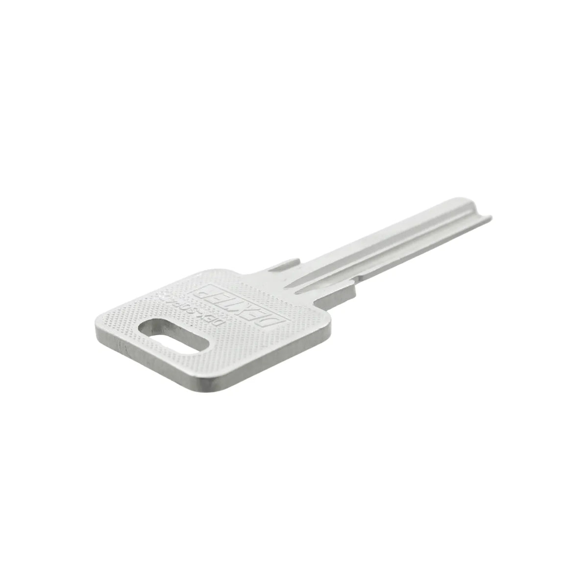 Llave virgen Dexter DEX-50PAD metálica plateada para duplicado de llaves de candado y suministros de cerrajería.