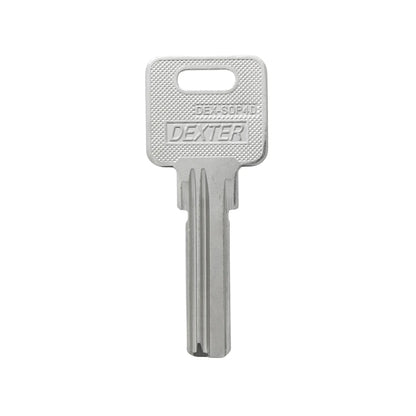 Llave virgen Dexter DEX-SOP4D metálica plateada para duplicados de cilindros y cerraduras de alta seguridad.