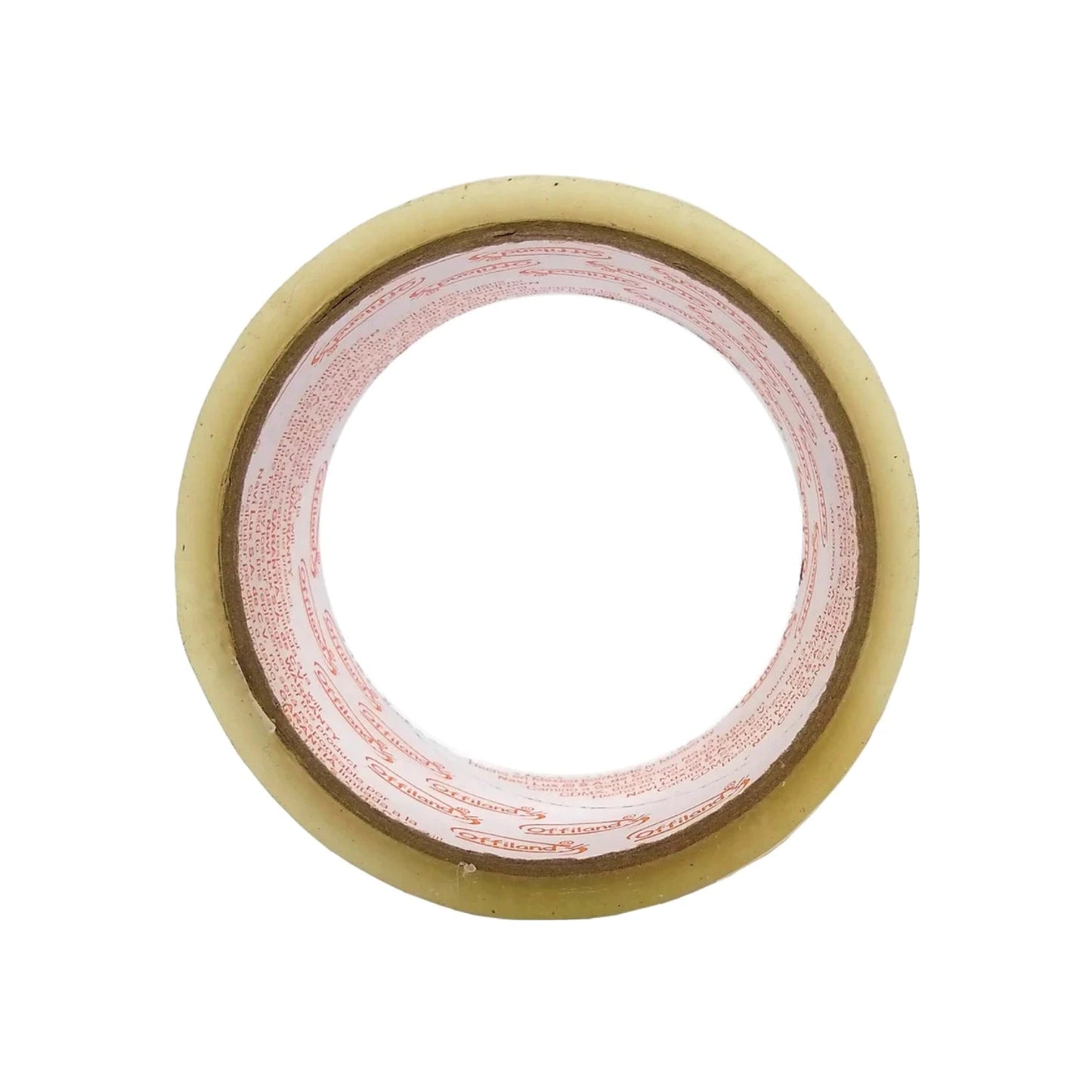 Cinta de empaque transparente Offiland, rollo adhesivo para sellado de cajas y paquetes.