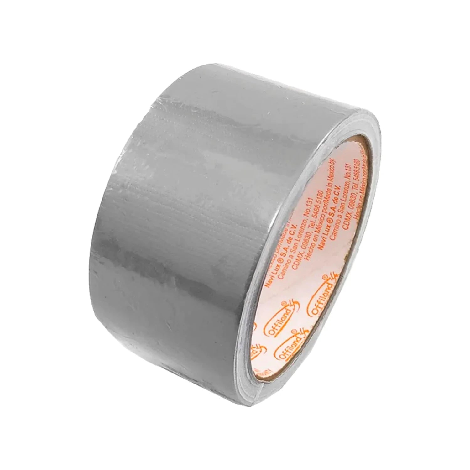 Rollo de cinta para ductos Offiland gris, adhesiva y resistente, para reparaciones y sellado.