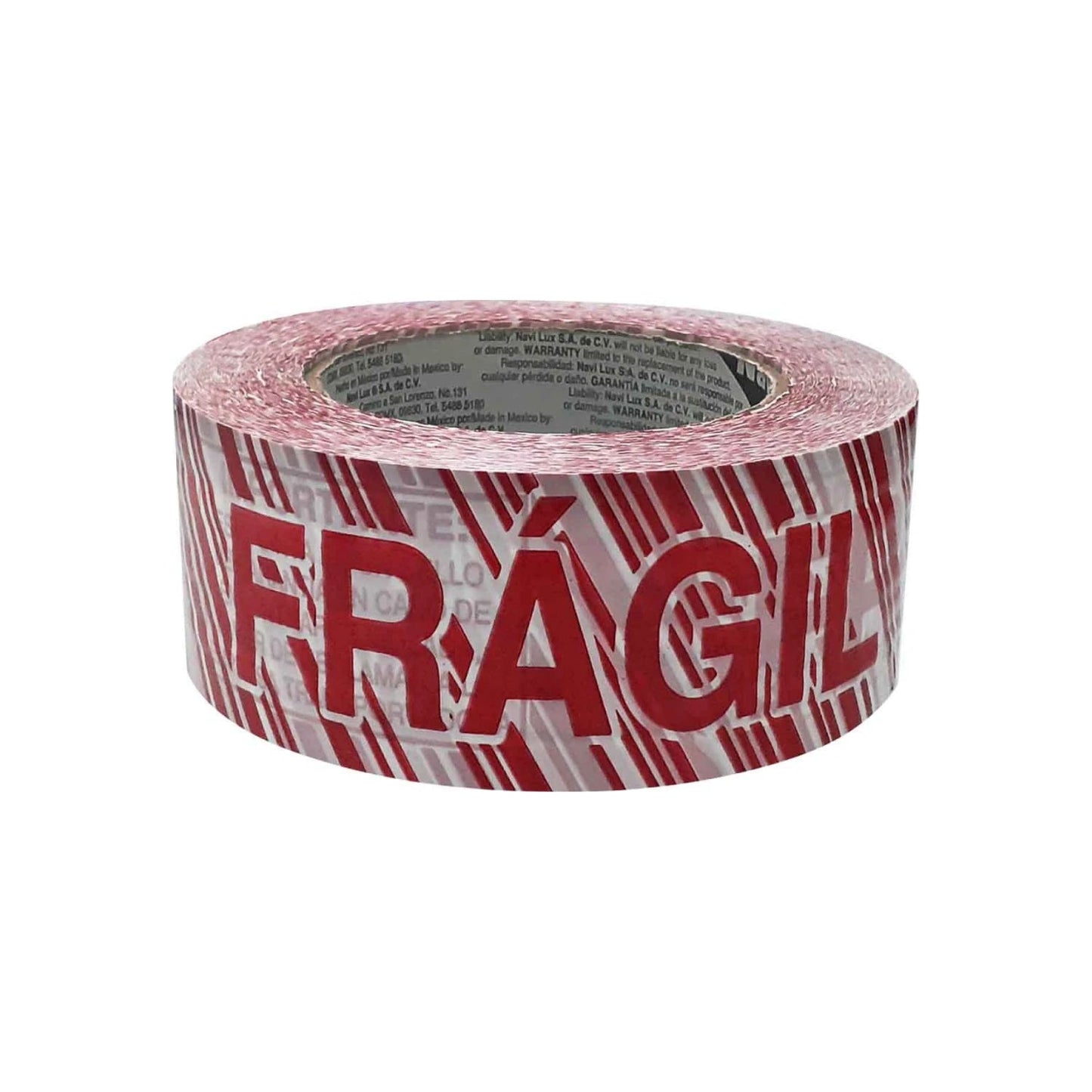 Cinta de embalaje frágil roja y blanca Navitek para paquetes delicados