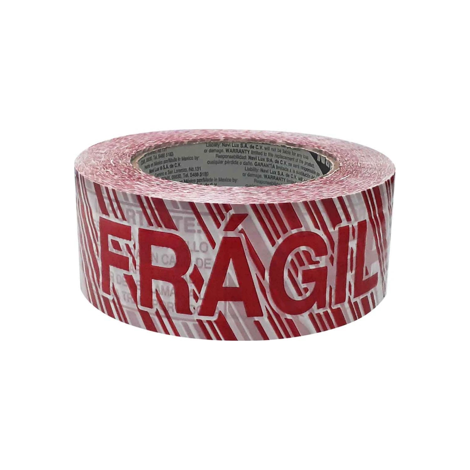 Cinta de embalaje frágil roja y blanca Navitek para paquetes delicados