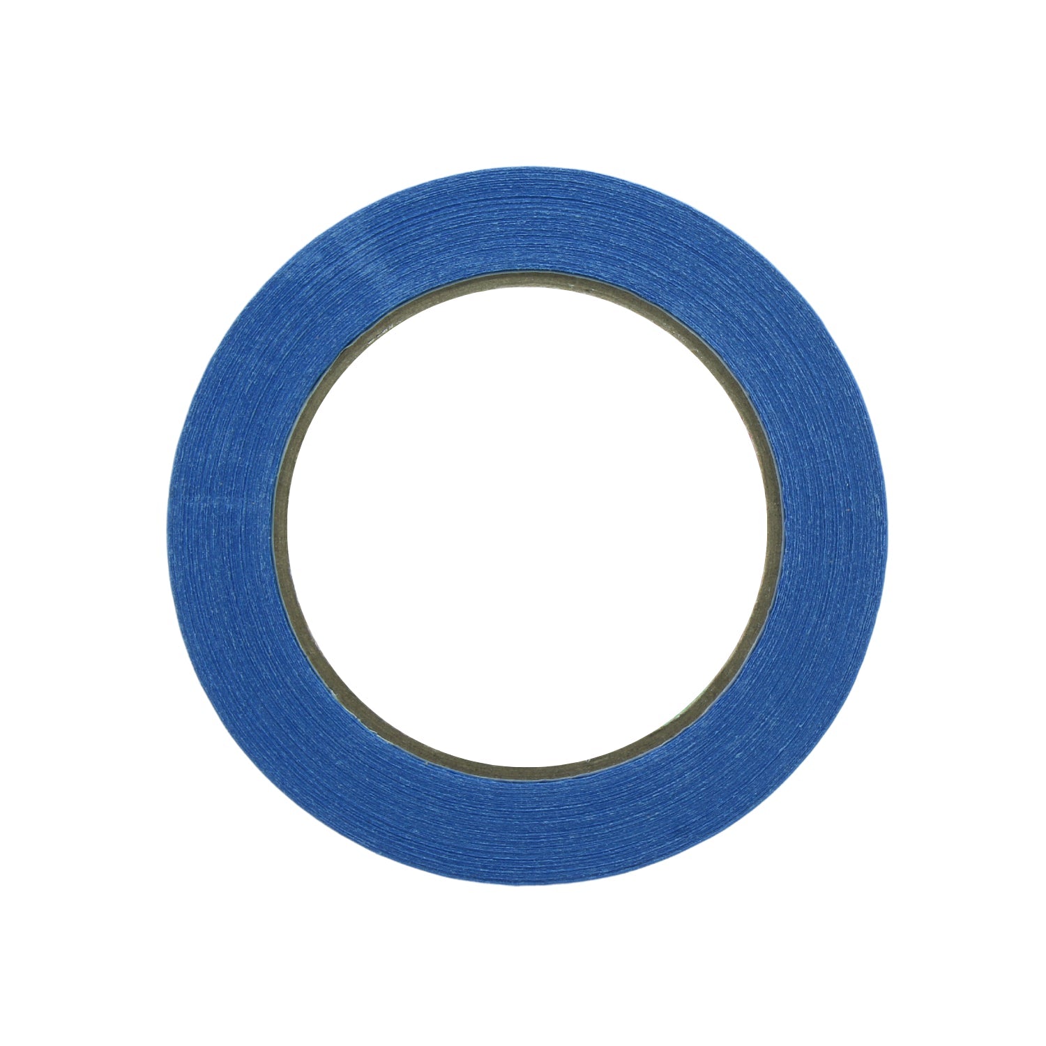 Cinta de enmascarar azul profesional, rollo de cinta adhesiva para pintura y protección en trabajos de ferretería.